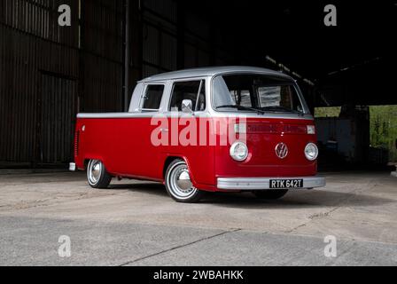 VW Type 2 Bay Window double cab pick up truck Stock Photo