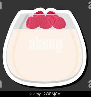 Illustration on theme fresh sweet tasty pudding of consisting various ingredients, pudding of different edible food, design pudding this cool meal for Stock Vector