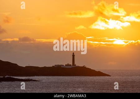 Sunset At Ardnamurchan Lighthouse Located On Ardnamurchan Point The