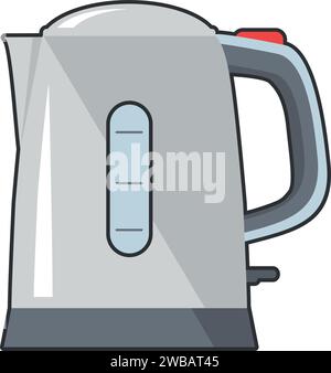 Electric Kettle Icon in flat style. Vector Illustration Stock Vector