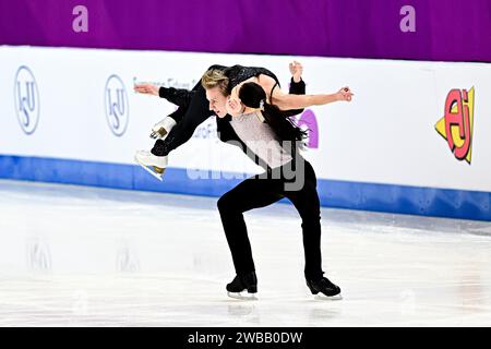 Adrienne CARHART & Oleksandr KOLOSOVSKYI (AZE), during Ice Dance Rhythm ...