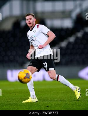 Derby County's Callum Elder during the Bristol City Motors Trophy round of 16 match at Pride Park, Derby. Picture date: Tuesday January 9, 2024. Stock Photo