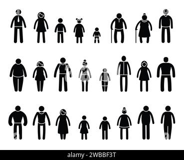 Cute And Happy Family Members Characters Stock Vector Image & Art - Alamy