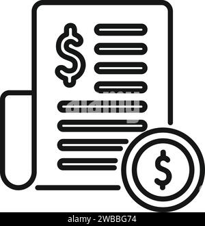 Money papers credit icon outline vector. Marketing payment. Social deal online Stock Vector