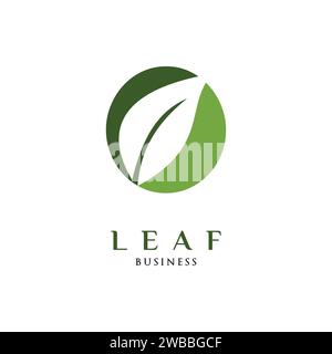 Initial Letter O Leaf Icon Logo Design Template Stock Vector