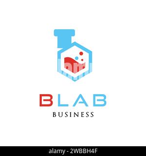 Initial Letter B Laboratory Icon Logo Design Template Stock Vector