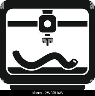 Biomedical printer icon simple vector. Bioprinting anatomy. Bio machine ...