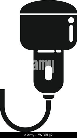 Sonograph device exam icon simple vector. Clinic doctor. Man hospital Stock Vector