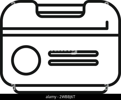 Transplant box icon outline vector. Medica organ. Bioprinting science Stock Vector