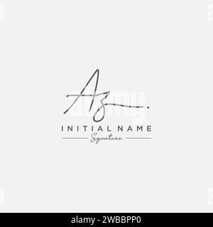 AZ Signature Logo Template Vector. Stock Vector