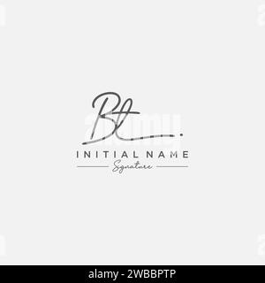 BT Signature Logo Template Vector Stock Vector Image & Art - Alamy