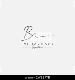 BN Signature Logo Template Vector. Stock Vector