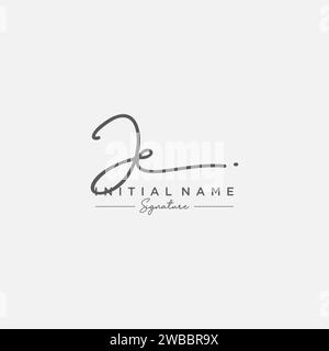 JE Signature Logo Template Vector. Stock Vector