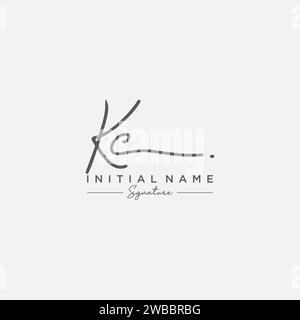 KC Signature Logo Template Vector. Stock Vector