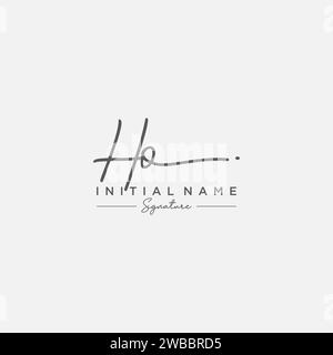 HO Signature Logo Template Vector. Stock Vector