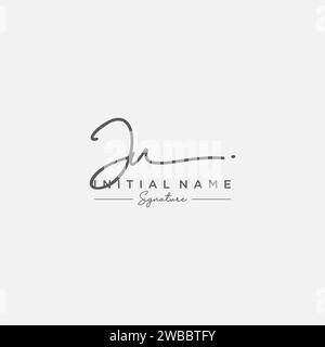 JU Signature Logo Template Vector. Stock Vector