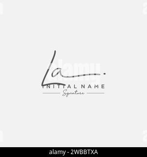 LA Signature Logo Template Vector. Stock Vector