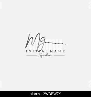 MG Signature Logo Template Vector. Stock Vector