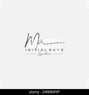 MA Signature Logo Template Vector. Stock Vector