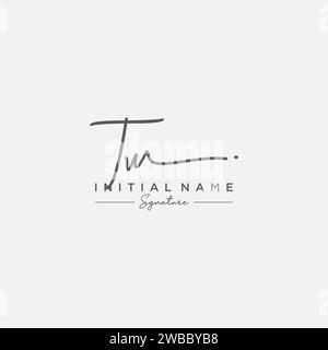 TW Signature Logo Template Vector. Stock Vector