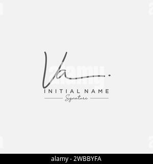 VA Signature Logo Template Vector. Stock Vector