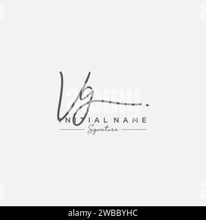 VG Signature Logo Template Vector. Stock Vector