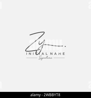 ZO Signature Logo Template Vector. Stock Vector