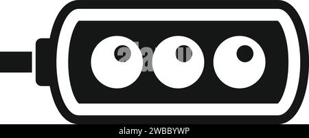Road sensor camera icon simple vector. Care stop view. Control city Stock Vector