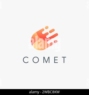 modern comet fall logo vector Stock Vector