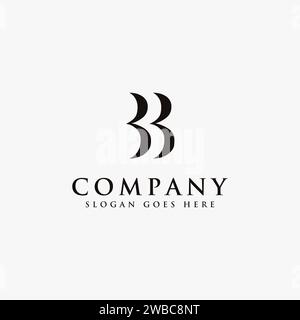 Initial letter B logo , B and B monogram logo icon Stock Vector