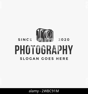 Camera photography logo vector template Stock Vector