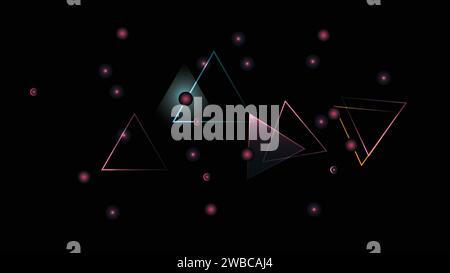 A futuristic digital abstract background with colorful glowing neural connectors analyzes big data. Artificial intelligence and Neural network concept Stock Vector