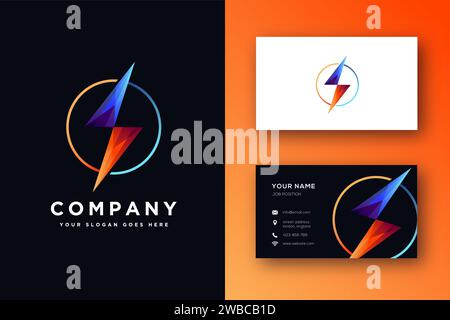 Letter S for storm logo icon and business card template Stock Vector