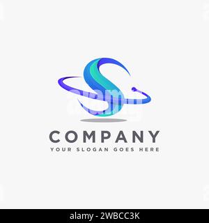 Motion Letter S logo icon Stock Vector