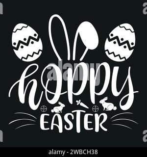 Easter SVG Design Typography T-Shirt Design For Easter Day Stock Vector