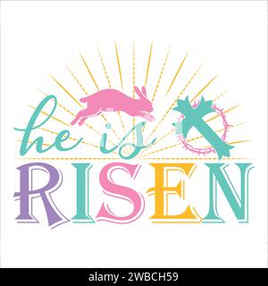 Easter SVG Design Typography T-Shirt Design For Easter Day Stock Vector