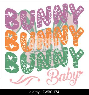 Easter SVG Design Typography T-Shirt Design For Easter Day Stock Vector