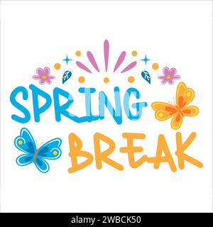 Spring SVG Design Typography T-Shirt Design Stock Vector