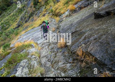valle de Valier -Riberot-, Parque Natural Regional de los Pirineos de Ariège, cordillera de los Pirineos, Francia Stock Photo