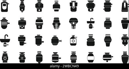 Food waste disposer isolated on white background. Garbage disposal unit ...