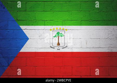 Flag of Guinea painted on a cinder block wall Stock Photo - Alamy