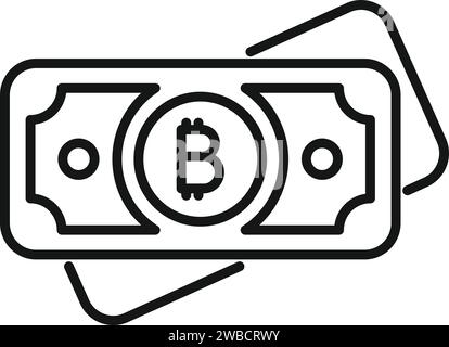 Digital money cash icon outline vector. Culture direct. Service merger fusion Stock Vector