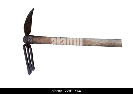 Dig tool isolated on white background, farmer hand tool Stock Photo