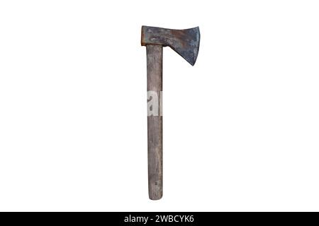 Od vinatge ax, isolated on white background Stock Photo