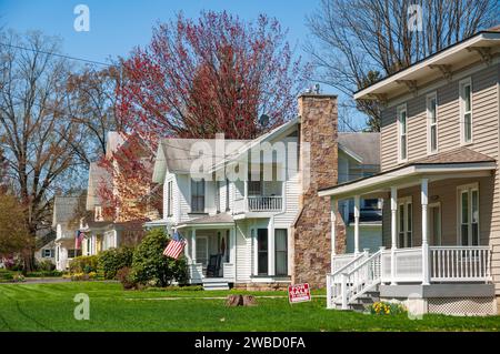 Historic Houses of Sugar Grove, Pennsylvania, USA Stock Photo