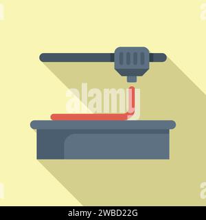 Fast bioprinting icon flat vector. Organ medical. Science engineering Stock Vector
