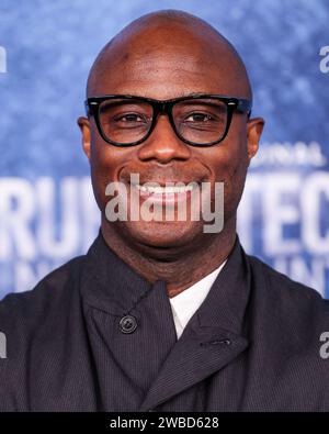 HOLLYWOOD, LOS ANGELES, CALIFORNIA, USA - JANUARY 09: Barry Jenkins arrives at the Los Angeles Premiere Of HBO's 'True Detective: Night Country' Season 4 held at the Paramount Theatre at Paramount Pictures Studios on January 9, 2024 in Hollywood, Los Angeles, California, United States. (Photo by Xavier Collin/Image Press Agency) Stock Photo