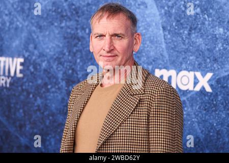 HOLLYWOOD, LOS ANGELES, CALIFORNIA, USA - JANUARY 09: Christopher Eccleston arrives at the Los Angeles Premiere Of HBO's 'True Detective: Night Country' Season 4 held at the Paramount Theatre at Paramount Pictures Studios on January 9, 2024 in Hollywood, Los Angeles, California, United States. (Photo by Xavier Collin/Image Press Agency) Stock Photo