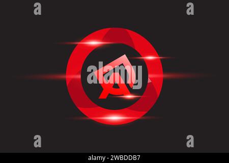 DB Red logo Design. Vector logo design for business. Stock Vector
