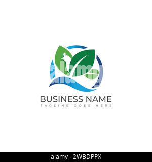 Natural health logo design Stock Vector